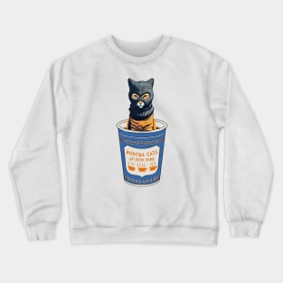 New York Bodega Feline - Coffee Cup Kitty Crewneck Sweatshirt